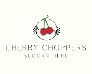 Red Cherry Fruit logo design