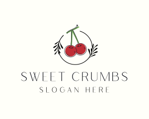 Red Cherry Fruit logo design