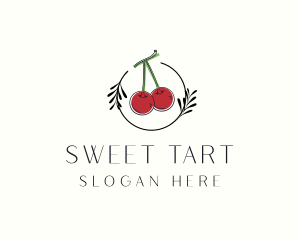 Red Cherry Fruit logo design