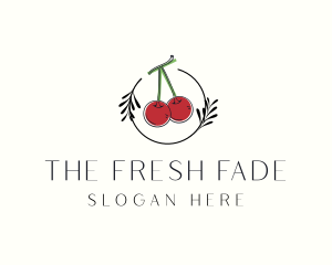 Red Cherry Fruit logo design