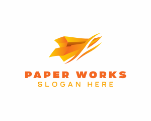 Paper Plane Flight logo design