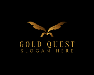 Luxury Feather Wing logo design