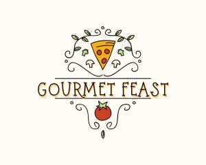 Gourmet Pizza Restaurant logo design