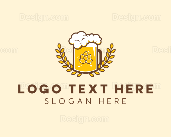 Wheat Craft Beer Froth Logo