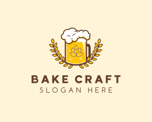 Wheat Craft Beer Froth  logo design