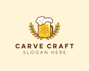 Wheat Craft Beer Froth  logo design