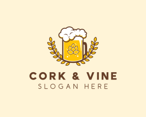 Wheat Craft Beer Froth  logo design