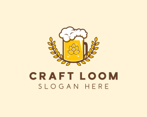 Wheat Craft Beer Froth  logo design