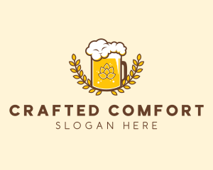 Wheat Craft Beer Froth  logo design