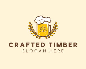 Wheat Craft Beer Froth  logo design