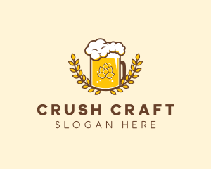 Wheat Craft Beer Froth  logo design