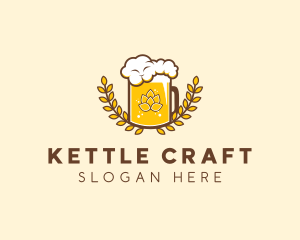 Wheat Craft Beer Froth  logo design