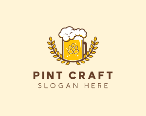 Wheat Craft Beer Froth  logo design