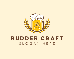 Wheat Craft Beer Froth  logo design