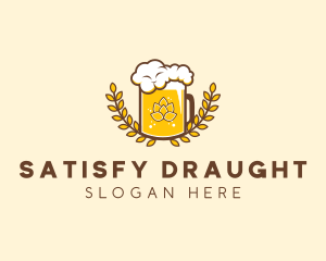 Wheat Craft Beer Froth  logo design