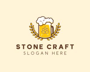 Wheat Craft Beer Froth  logo design