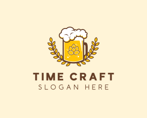 Wheat Craft Beer Froth  logo design