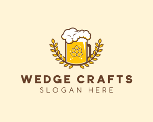 Wheat Craft Beer Froth  logo design