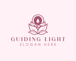 Leaf Massage Candle logo design