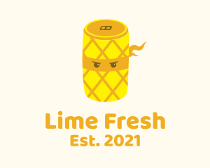 Ninja Pineapple Drink logo design