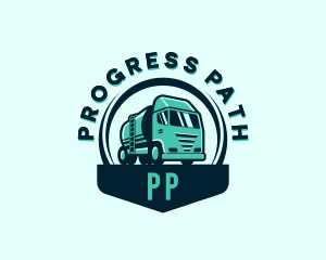 Construction Freight Truck logo design