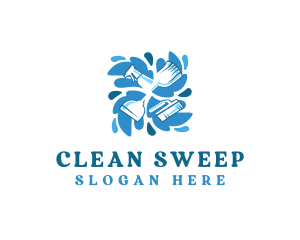 Wash Sanitation Cleaning logo design