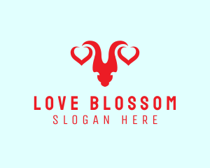 Valentines Day Horn logo design