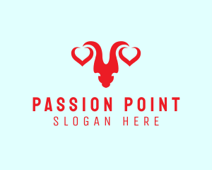 Valentines Day Horn logo design