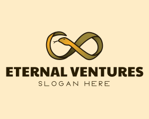 Snake Serpent Infinity Loop logo design