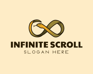 Snake Serpent Infinity Loop logo design