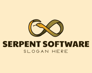 Snake Serpent Infinity Loop logo design