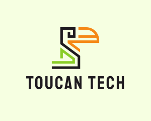 Geometric Toucan Bird logo