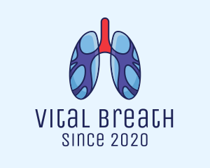 Respiratory Lung Organ logo design