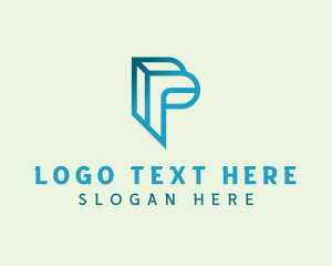 Modern Professional Realtor Letter P logo