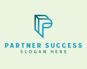Modern Professional Realtor Letter P logo
