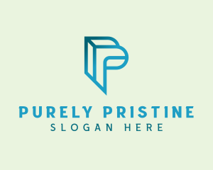 Modern Professional Realtor Letter P logo design