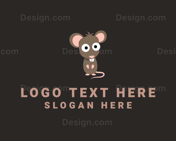 Cute Rodent Rat Logo