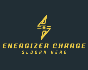 Lightning Electric Plug logo design