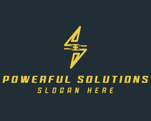 Lightning Electric Plug logo design