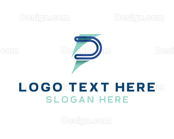 Modern Professional Business Letter P Logo