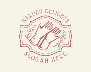 Red Gardener Gloves logo design