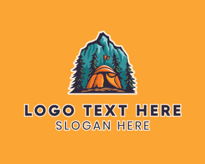 Land - Mountain Explorer Campsite logo design