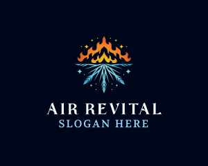 Fire Ice HVAC logo design