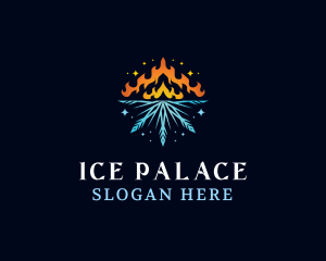 Fire Ice HVAC logo design