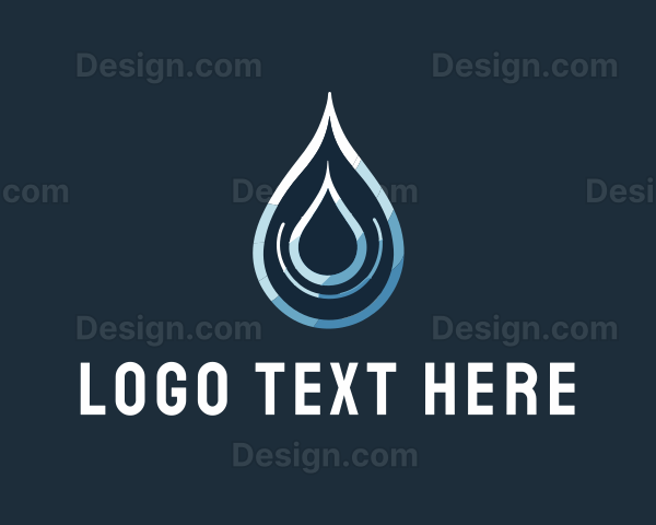 Aqua Water Droplet Logo