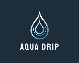 Aqua Water Droplet logo design