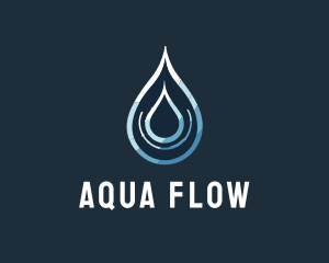 Aqua Water Droplet logo design