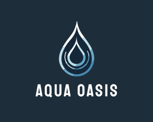 Aqua Water Droplet logo design