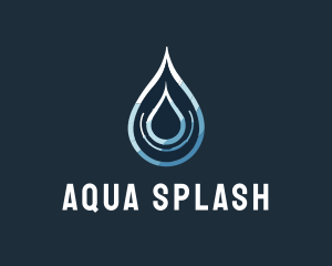 Aqua Water Droplet logo design