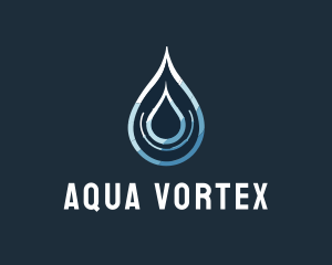 Aqua Water Droplet logo design